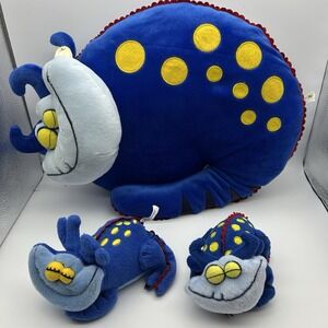 Protonix Pharmaceutical advertisement plush Dragon/devil big small Blue Yellow